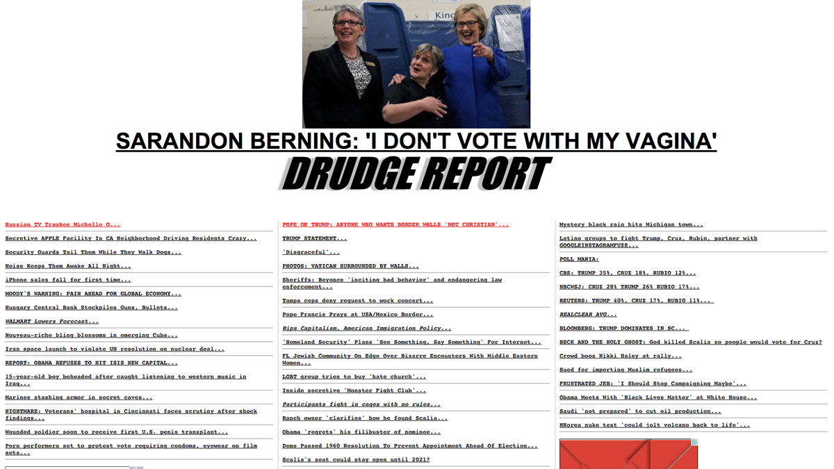 <p style="text-align: left;"><span style="font-size: 8pt;">The Drudge Report is over 20 years old.</span></p>